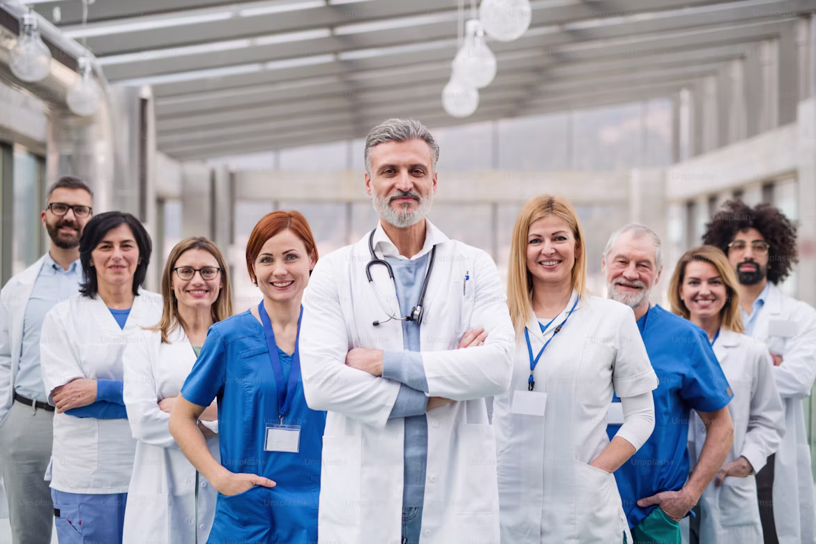 Diverse group of healthcare professionals